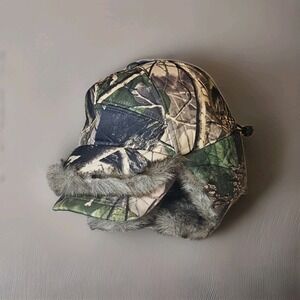 R & M Camouflage Ear Covers Baseball Cap Fitted Hat  Sportswear Warm Fuzzy